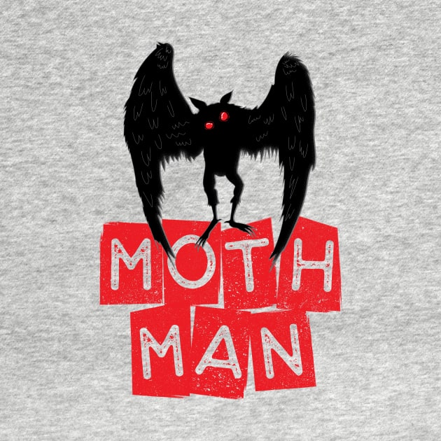 The Mothman Letterblock Design by Strangeology